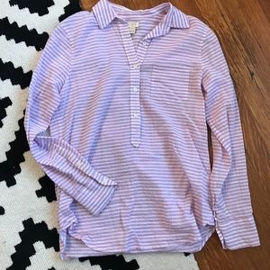 Striped J.Crew lavender casual blouse - XXS